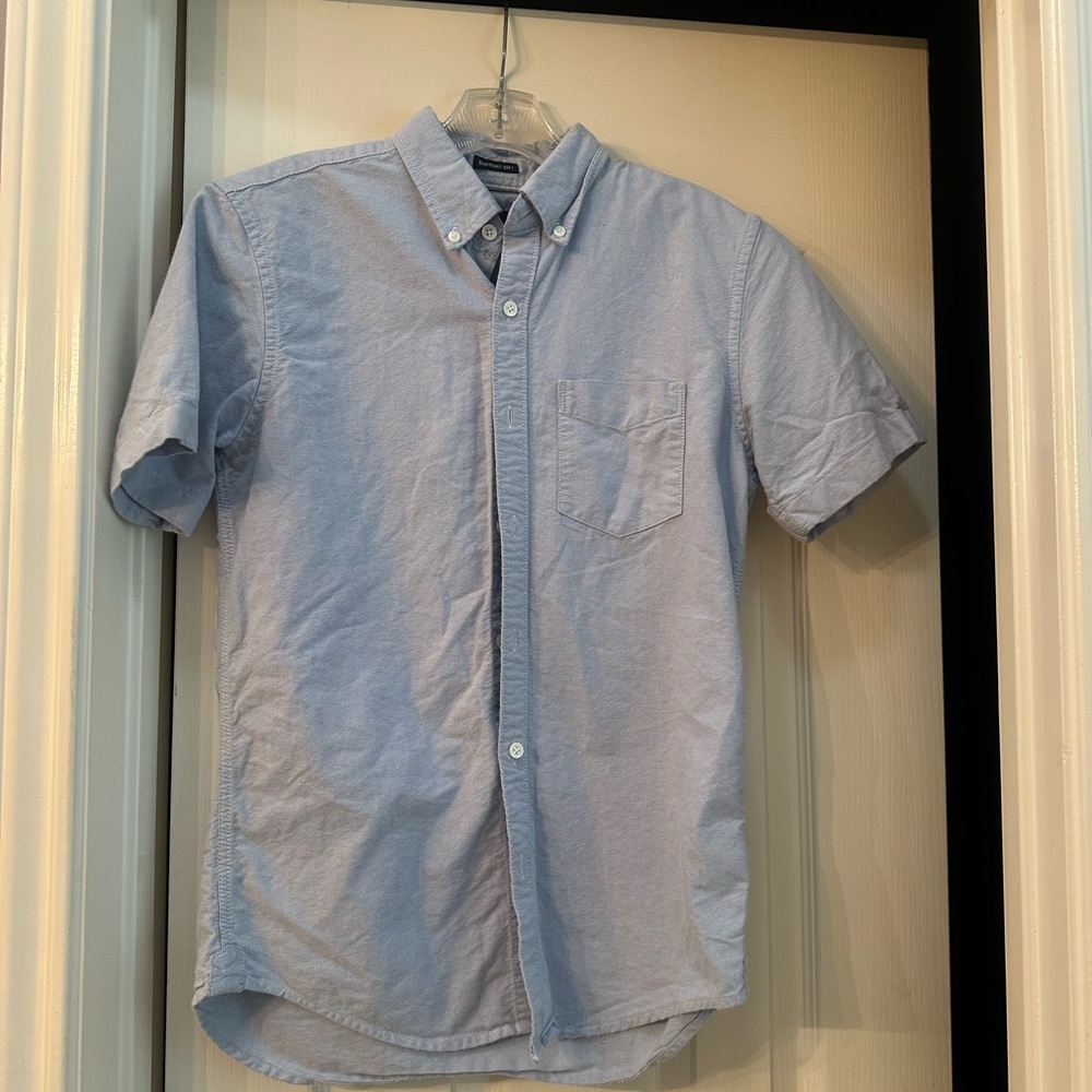 American Eagle Outfitters Blue Casual Button Down Shirt